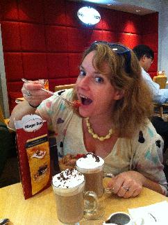 Jo eating
                  Ice ream